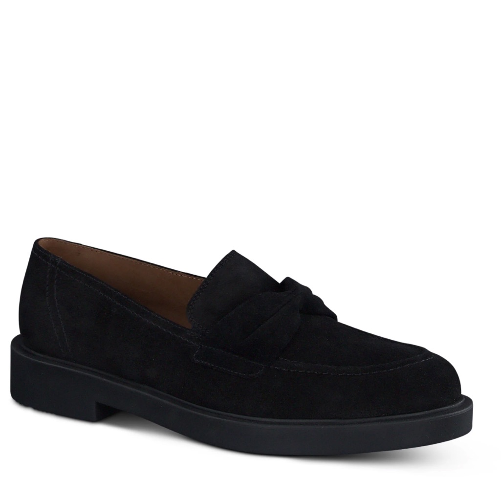Paul Green Sadie Women’s Loafer In Black Suede New 6